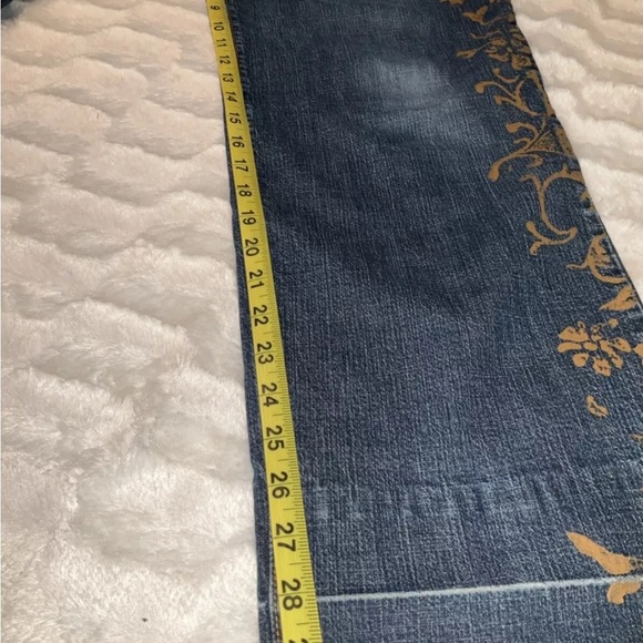 Kate Landry Women’s Wide Leg Painted Jeans Size 14 - Picture 7 of 9